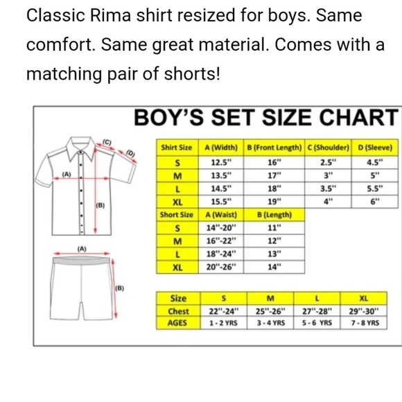 Rima boys size 5/6 beach boys short set size Large - Picture 5 of 6